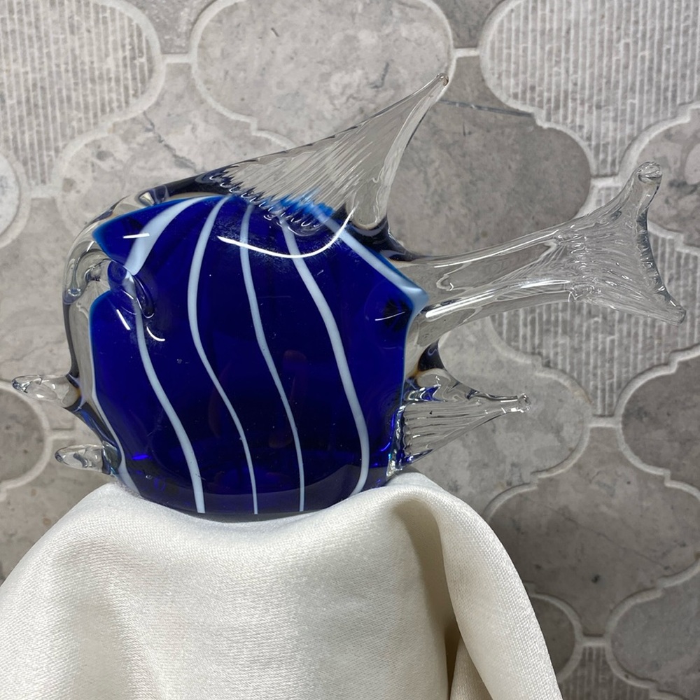 Blue & White Glass Fish